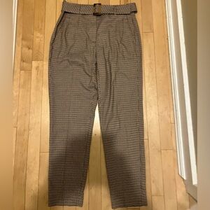RW&CO Navy & Tan Houndstooth Pants w/ Belt